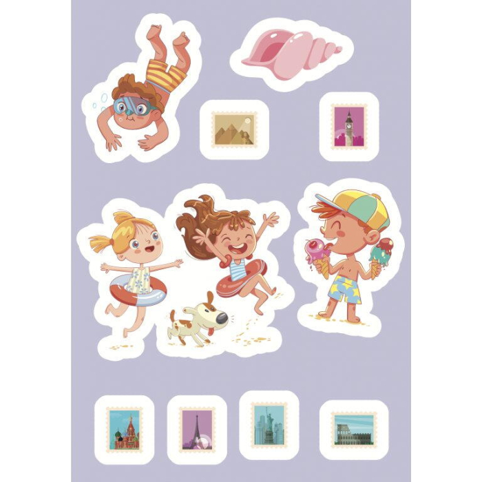 Carte de activitati cu abtibilduri - In vacanta [5]