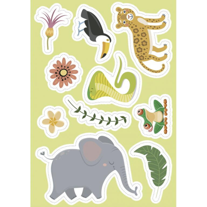 Carte de activitati cu abtibilduri - Jungla [6]