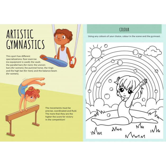 Carte de activitati cu abtibilduri - Ora de sport [2]