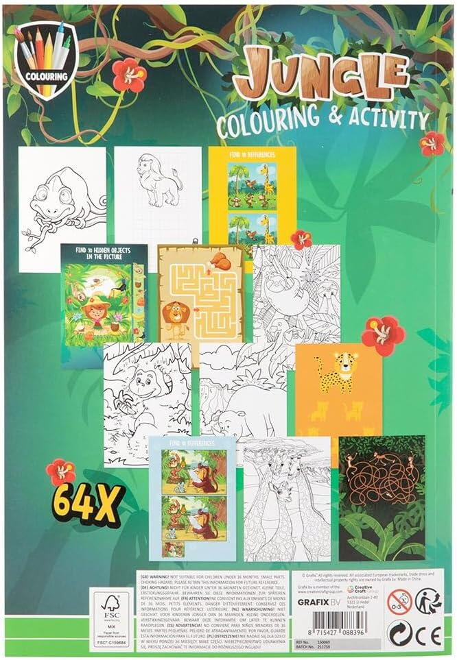 Carte de colorat cu activitati - Jungla [2]