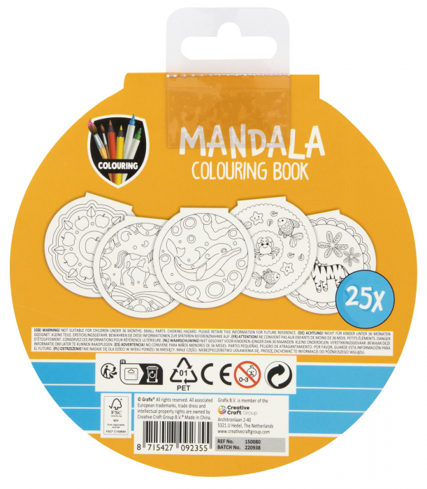 Carte de colorat - Mandale (galben) [2]