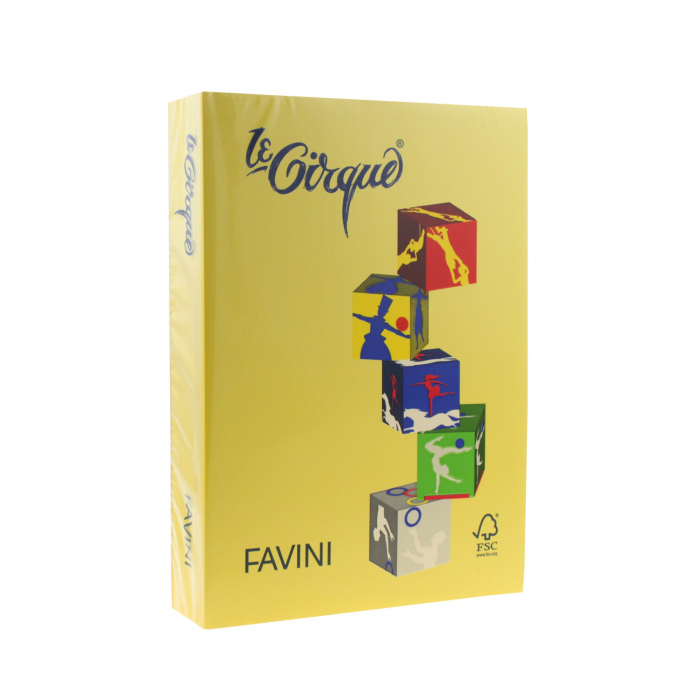 CARTON COLOR 160G/MP A4 200 GALBEN INCHIS FAVINI [1]