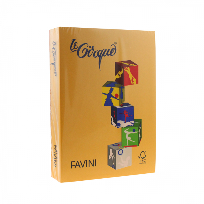 CARTON COLOR 160G/MP A4 201 GALBEN AURIU FAVINI  [1]