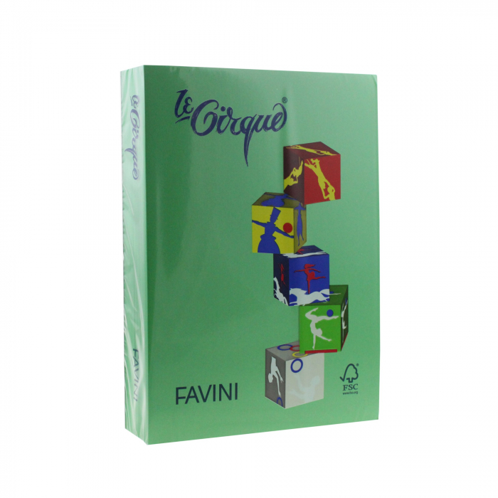 CARTON COLOR 160G/MP A4 208 VERDE INCHIS FAVINI [1]