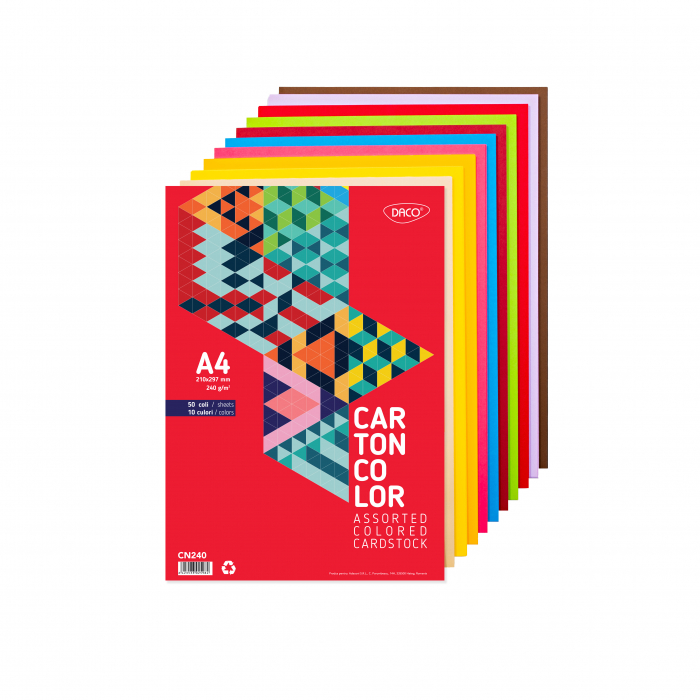 CARTON COLOR CN240 A4 50 COLI 10 CUL DACO 240G/MP [1]