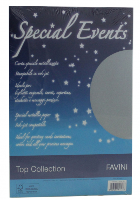 CARTON METALIZAT 250G/MP A4 10COLI AG SPECIAL EVENTS FAVINI A69U174 [1]