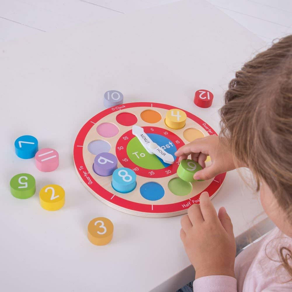 Ceas colorat din lemn [4]