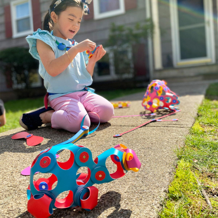 Clixo® joc magnetic de construit - Crew Albastru & Verde (30 piese) [4]