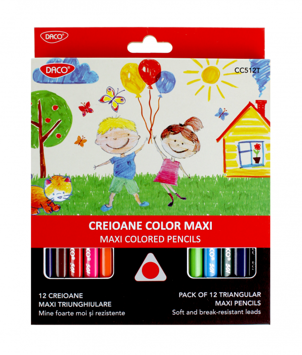 CREION COLOR 12 CULORI MAXI DACO TRIUNGHIULAR CC512T [1]