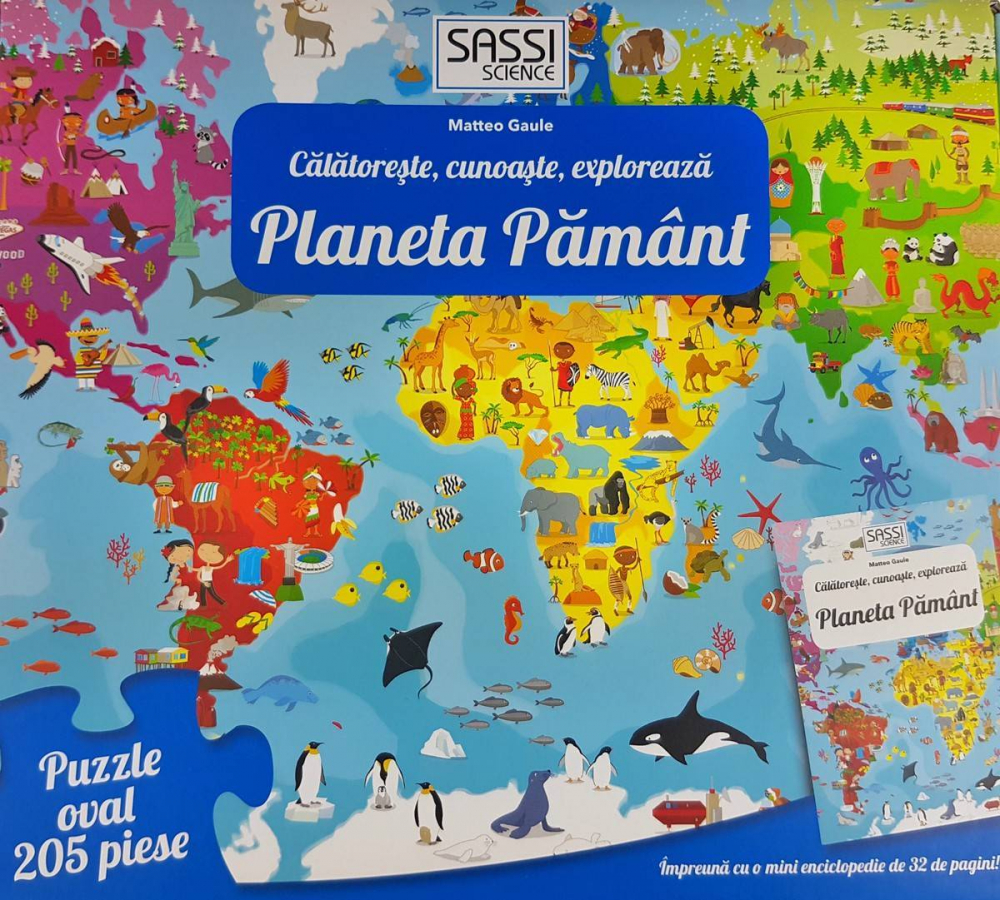 Cunoaste si exploreaza -  Puzzle Planeta Pamant in limba Romana (205 piese) [2]