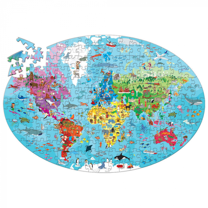 Cunoaste si exploreaza -  Puzzle Planeta Pamant in limba Romana (205 piese) [1]