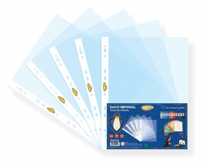 FOLIE A4 IMPERIAL DACO SET 50 BUC 115 MICRONI FO115 [1]