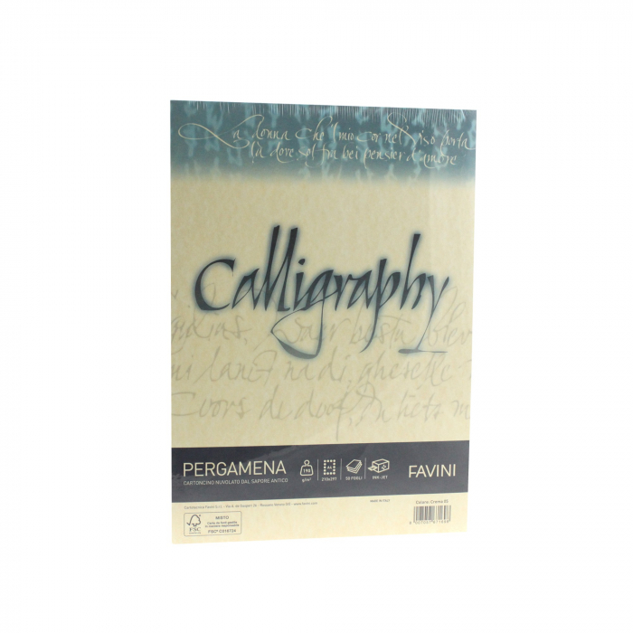 HARTIE CALIGRAFICA 190G/MP A4 50COLI CREM FAVINI PERGAMENA A692084 [1]