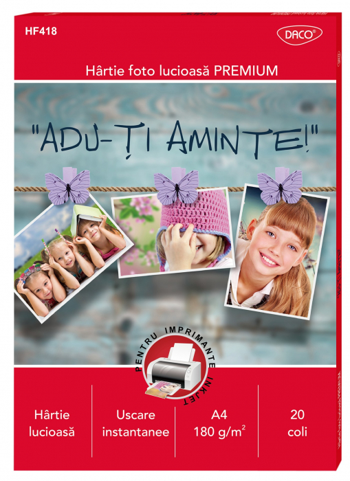 HARTIE FOTO A4 180G 20 COLI DACO HF418 [1]