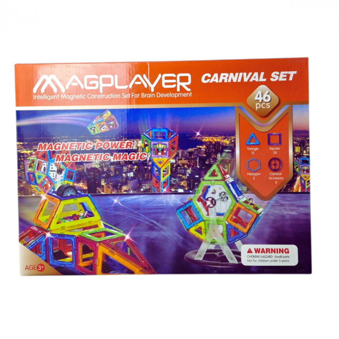 Joc de constructie magnetic - 46 piese [1]