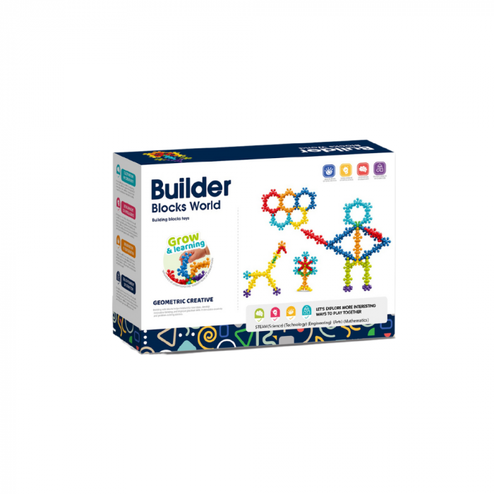 Joc de constructie STEAM - Floricele colorate (80 piese) [3]