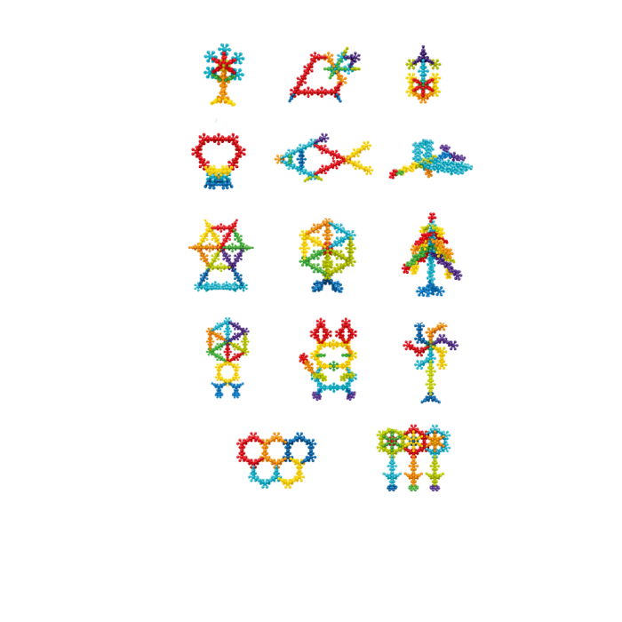 Joc de constructie STEAM - Floricele colorate (90 piese) [2]