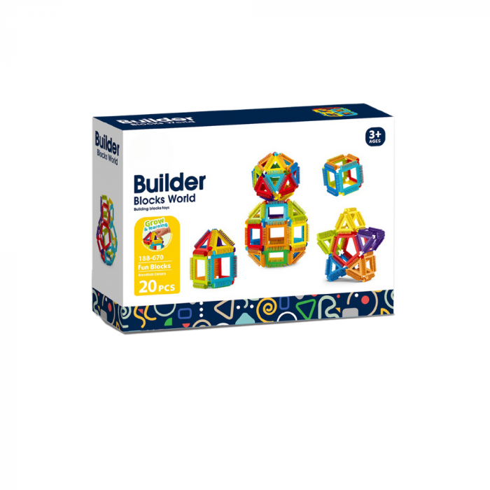 Joc de constructie STEAM - Forme magice (20 piese) [1]