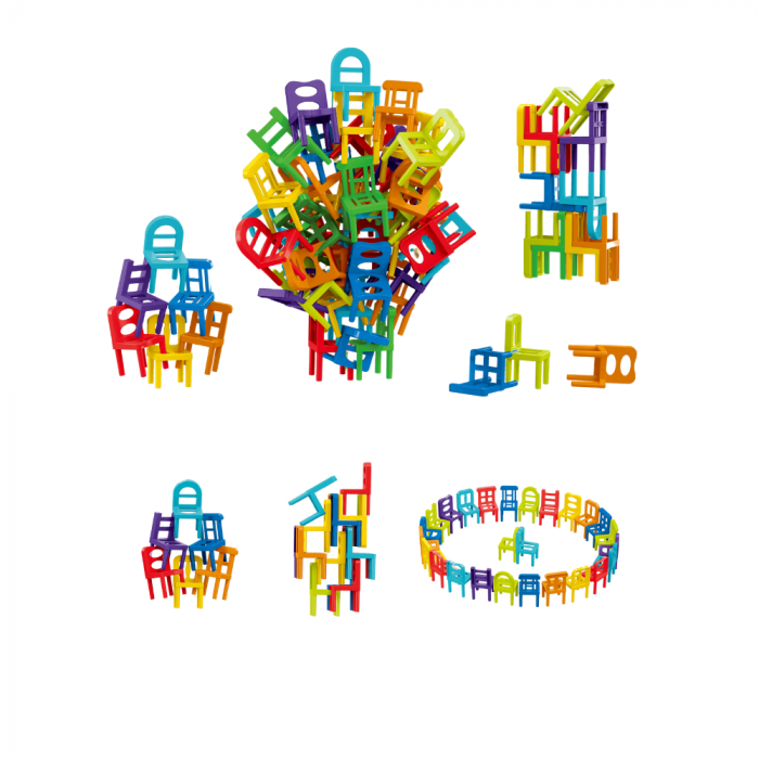 Joc de constructie STEAM - Scaune colorate (72 piese) [2]