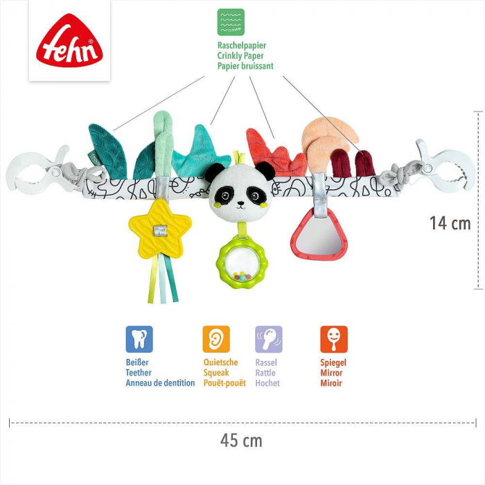 Jucarie carucior Dobabydoo - Ursulet panda [5]