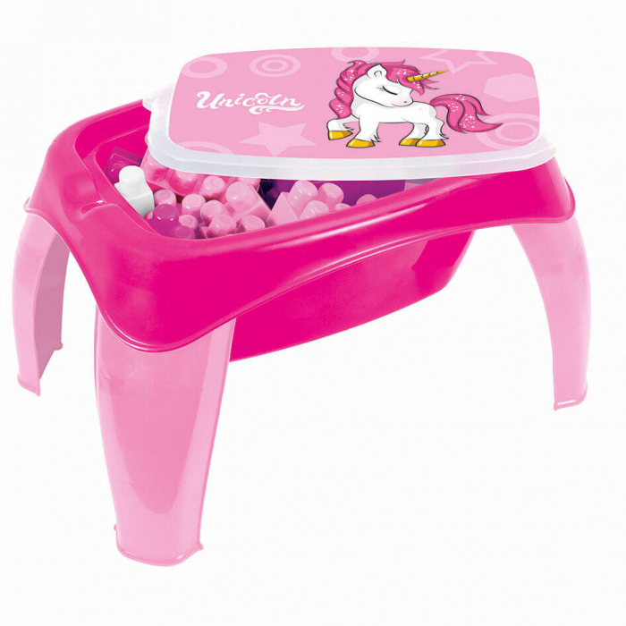 Masuta de activitati cu 30 cuburi de construit - Unicorn [1]