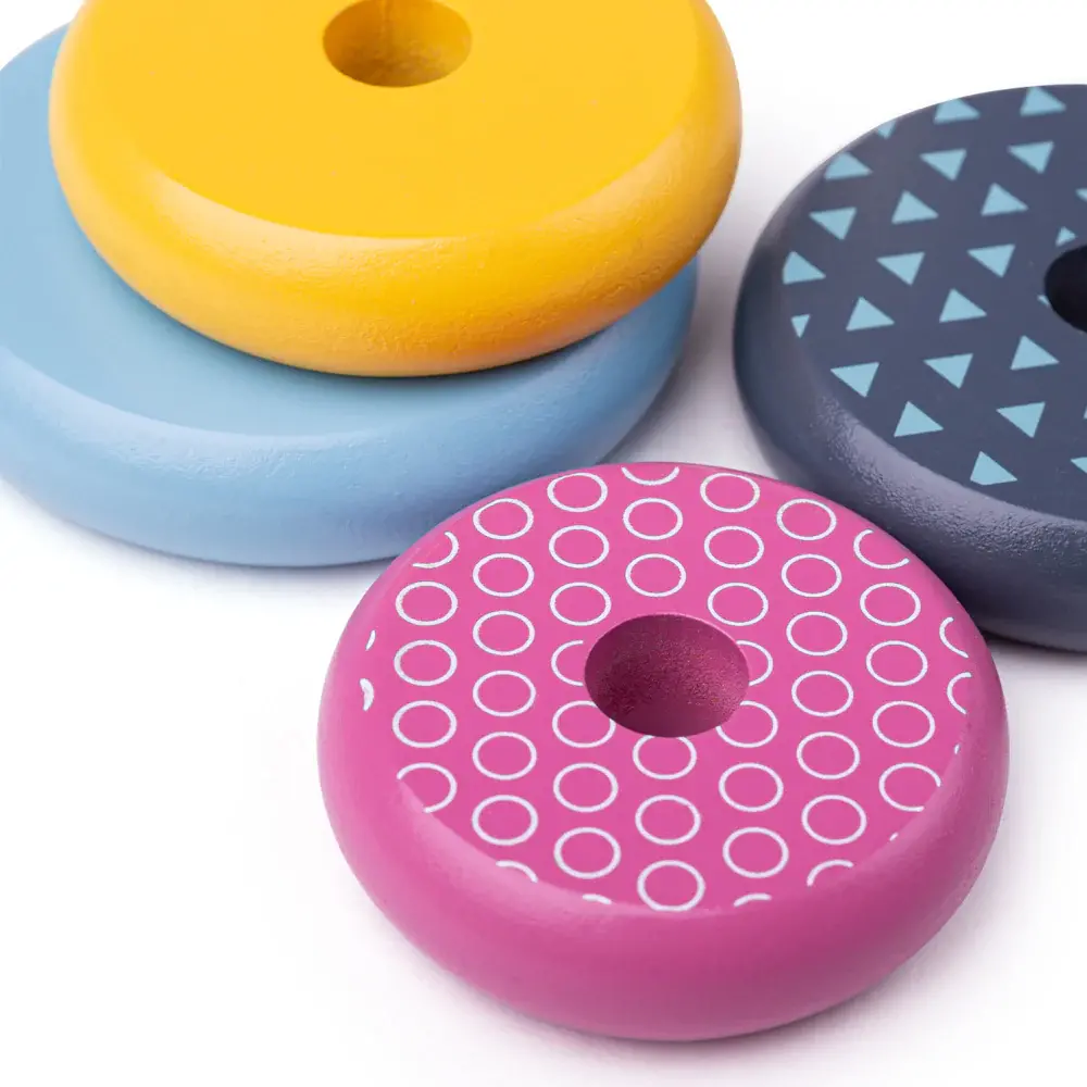 Piramida din lemn - Iepuras (pastel) [4]