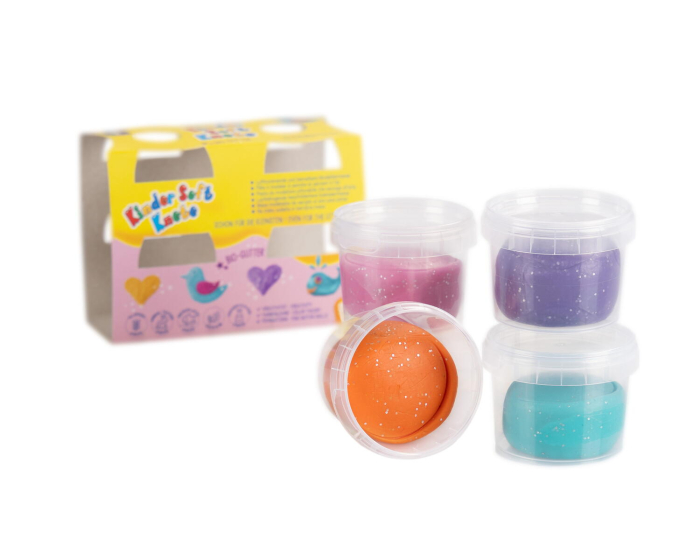 Plastilina non-toxica Kinder cu sclipici [2]