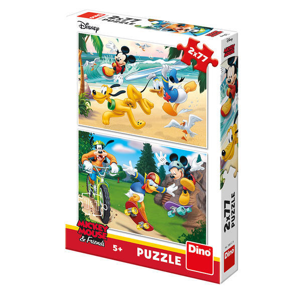 Puzzle 2 in 1 - Mickey campionul (2 x 77 piese) [1]
