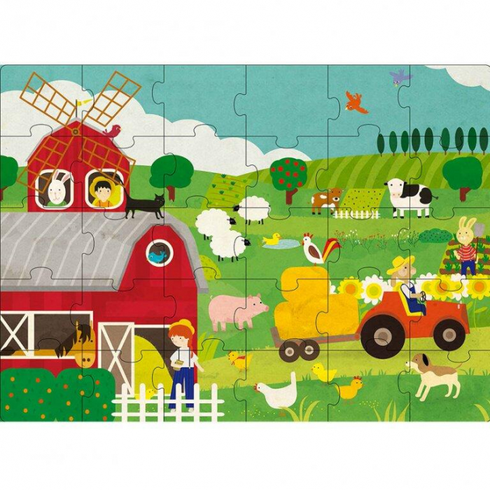 Puzzle (30 piese) cu carte - Ferma [3]