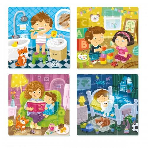 Puzzle 4 in 1 - Activitatile zilnice (12, 16, 20, 24 piese) [1]