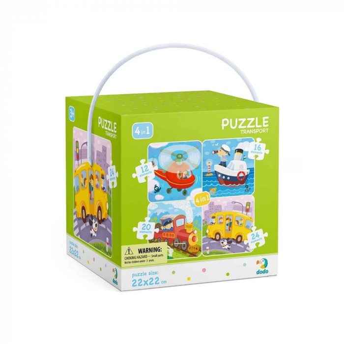 Puzzle 4 in 1 - Vehicule (12, 16, 20, 24 piese) [2]