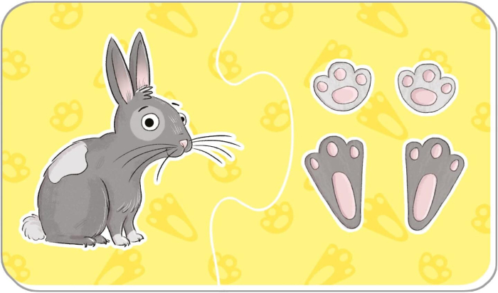 Puzzle de asociere - animalutele si urmele lor [3]