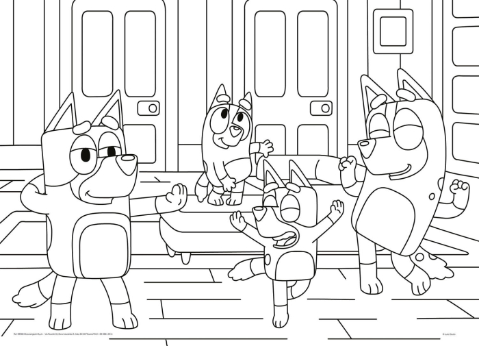 Puzzle de colorat - Bluey (24 de piese) [3]