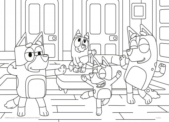 Puzzle de colorat - Bluey (24 de piese) [3]