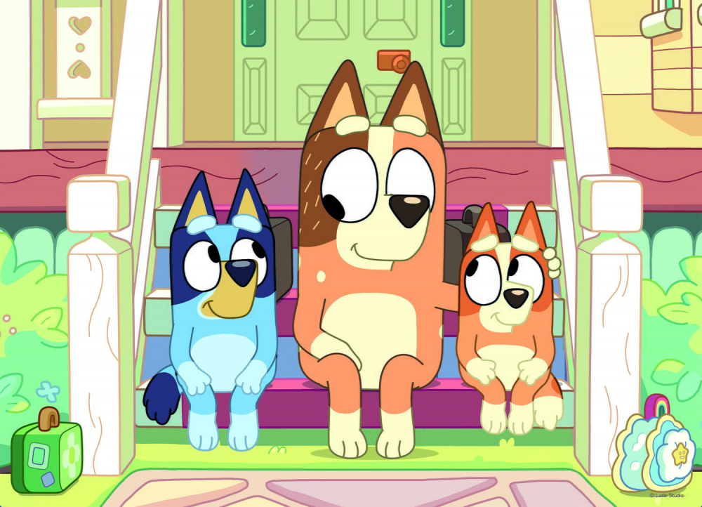 Puzzle de colorat - Bluey & Mr Monkey Jocks (24 piese) [2]