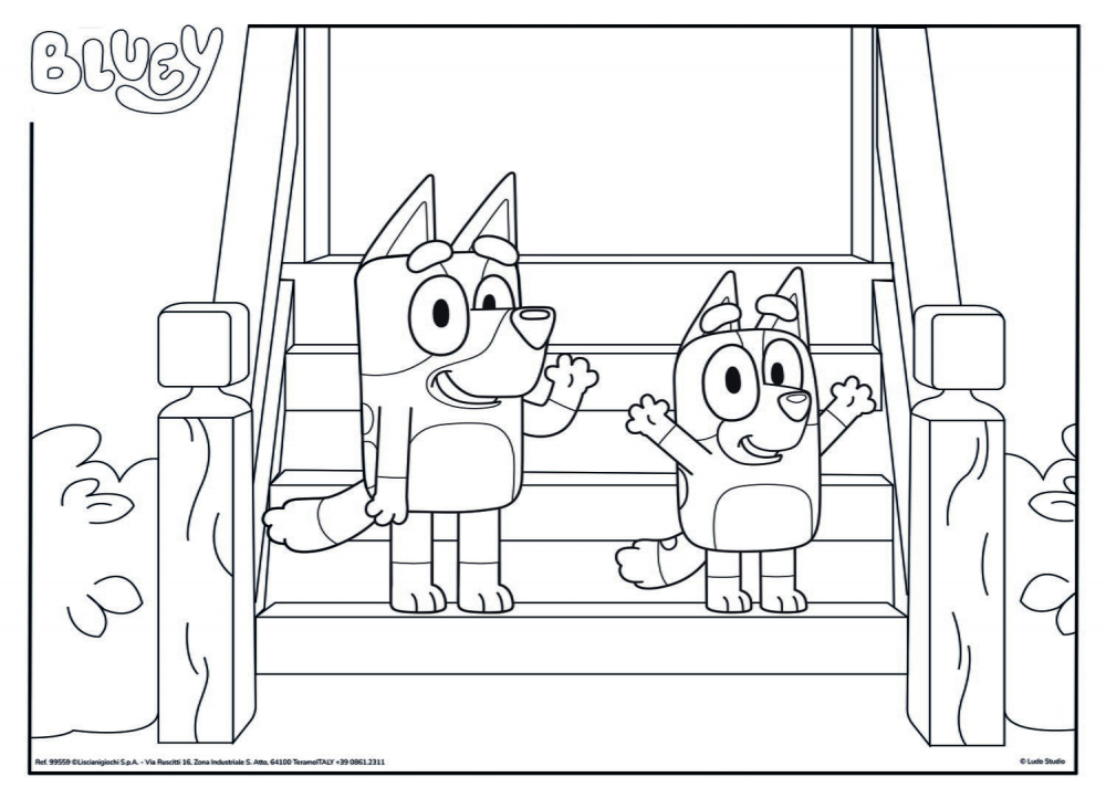 Puzzle de colorat - Bluey & Mr Monkey Jocks (24 piese) [3]
