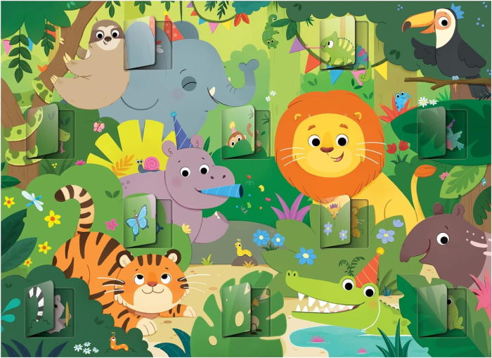 Puzzle deschide ferestrele - Jungla ( 20 piese) [2]