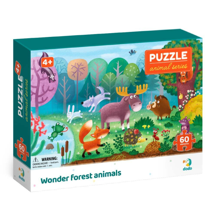 Puzzle - Minunatele animalute din padure (60 piese) [1]