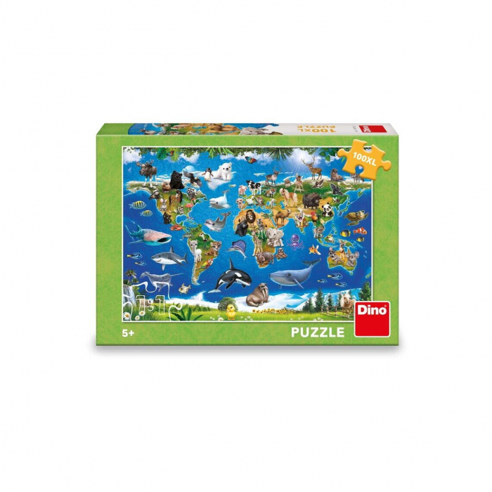 Puzzle XL - Harta animalelor (100 piese) [2]