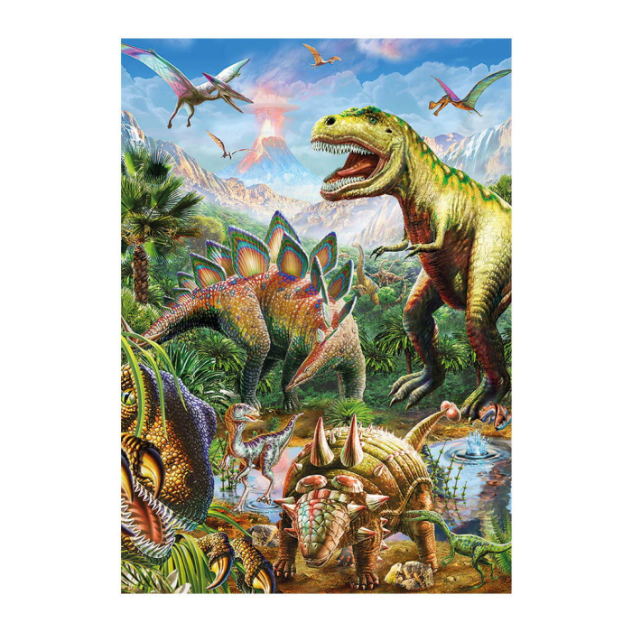 Puzzle XL - Lumea dinozaurilor neon (100 piese) [2]