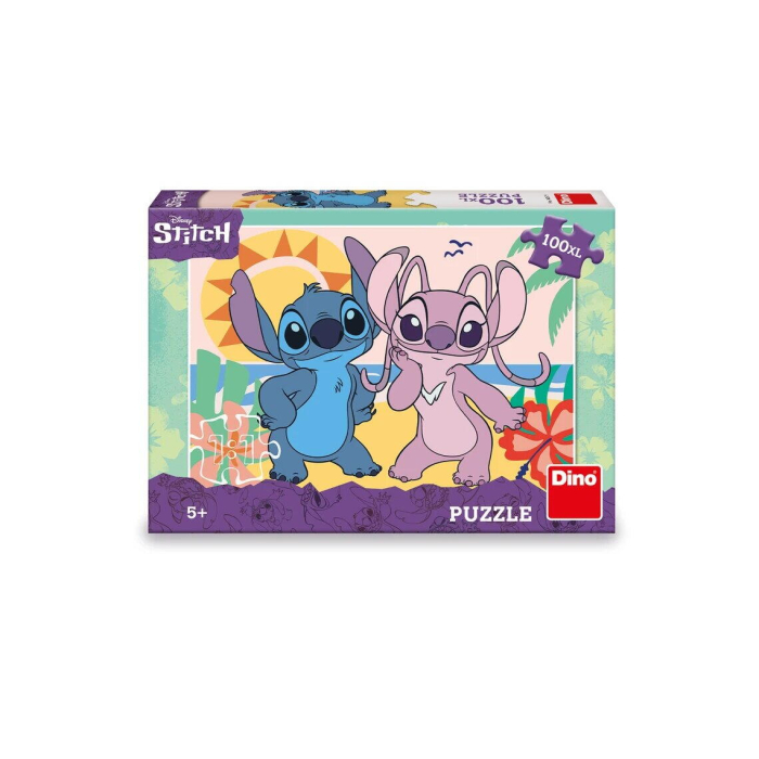 Puzzle XL - Stitch si Angel la plaja (100 piese) [2]