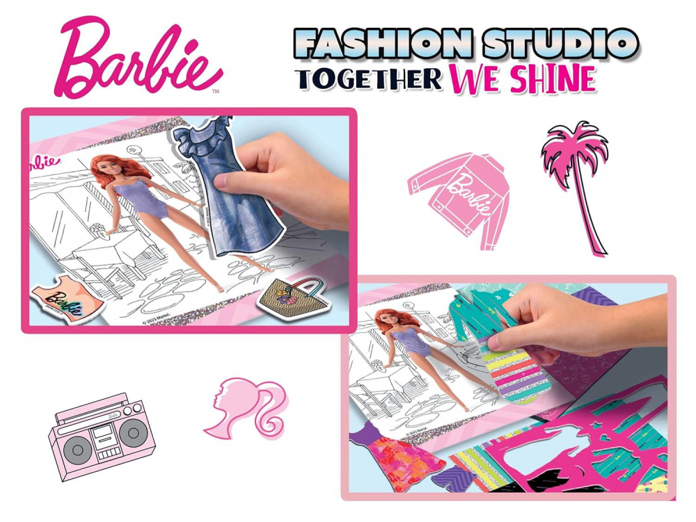 Set de colorat cu activitati Barbie - Fashion Studio [5]
