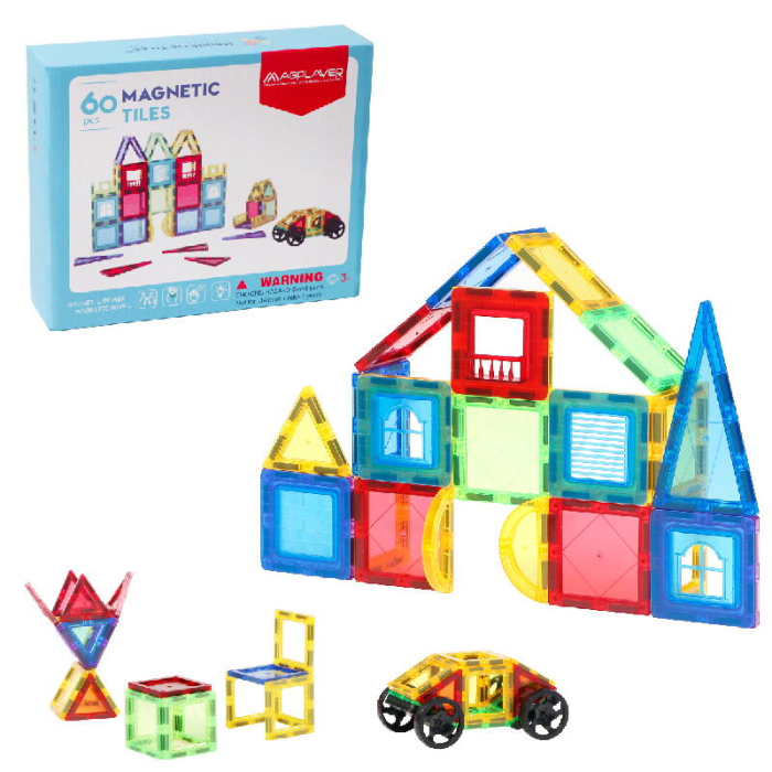 Set de constructie magnetic 3D - 60 piese [3]