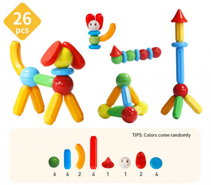Set de constructie magnetic - STICK (26 piese) [3]