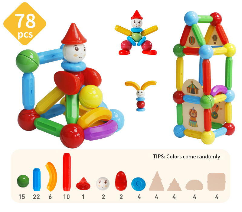 Set de constructie magnetic - STICK (78 piese) [2]