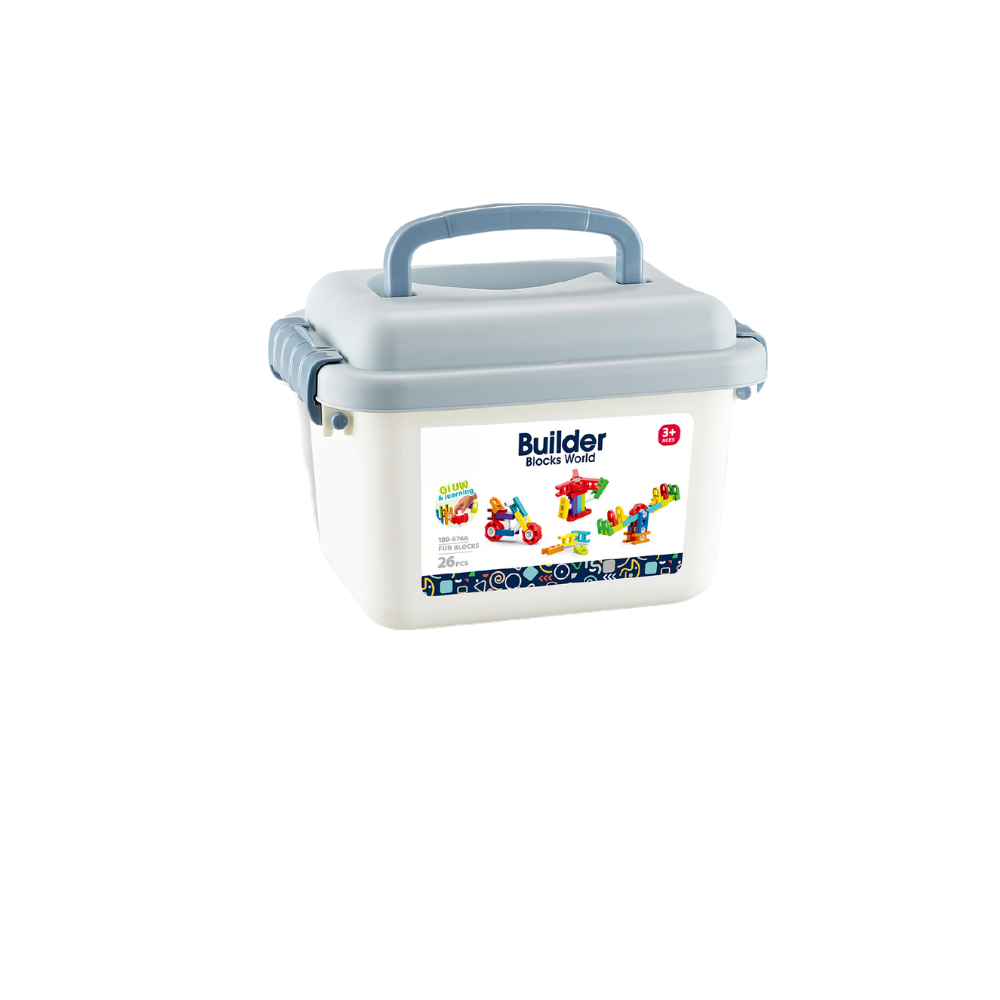 Set de constructie STEAM in cutiuta - Fun Blocks (26 piese) [1]