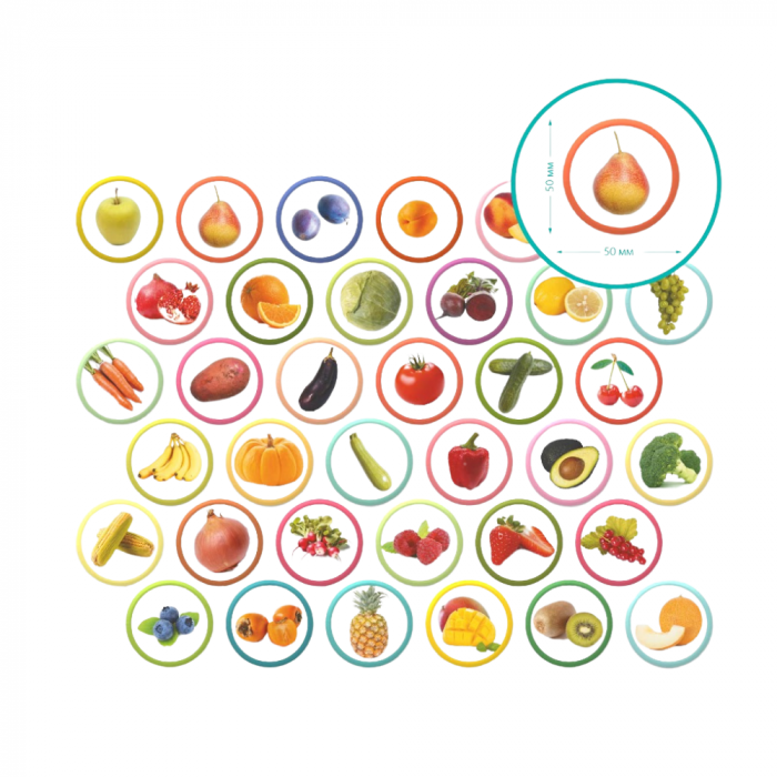 Set magneti Montessori - Fructe si legume [5]