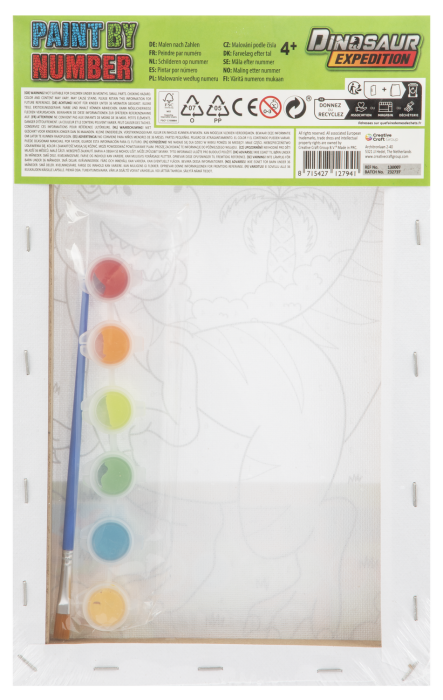 Tablou pictez pe numere - Dinozaur vesel [2]