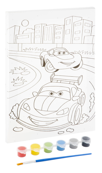 Tablou pictura pe numere - Cursa masinutelor [2]