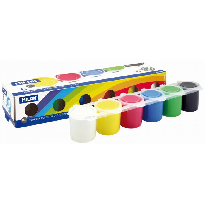 TEMPERA 6 CULORI MILAN 25ML/CULOARE 0329906 [1]